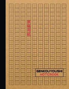 Genkouyoushi Notebook: Japanese Writing Practice Notebook. Tategaki Style for Hiragana, Katakana, and Kanji Japanese Characters. Large Print 8.5 x 11 inches
