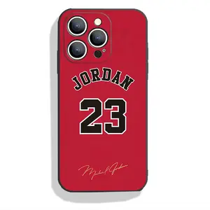 Jordan pattern Phone Cases For iphone 17 16 15 14 13 12 11 X XS PRO PLUS MAX Soft Silicone TPU With flannel luxury shockproof protection smartphone cover