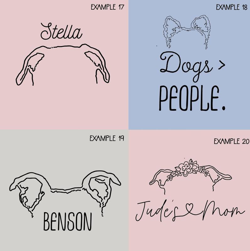 Temporary Tattoo Sheet Pick a Design 8.5" x 11" | Dog or Cat Outline Temporary Tattoos