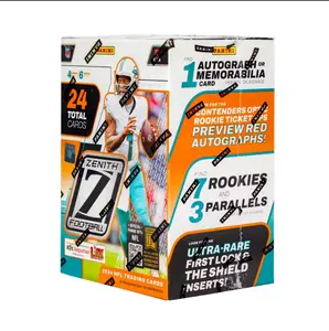 Panini 2024 Zenith Blaster Box - 24 Cards with 1 Autograph or Memorabilia Card - Official NFL Trading Cards - Limited Edition Collectible