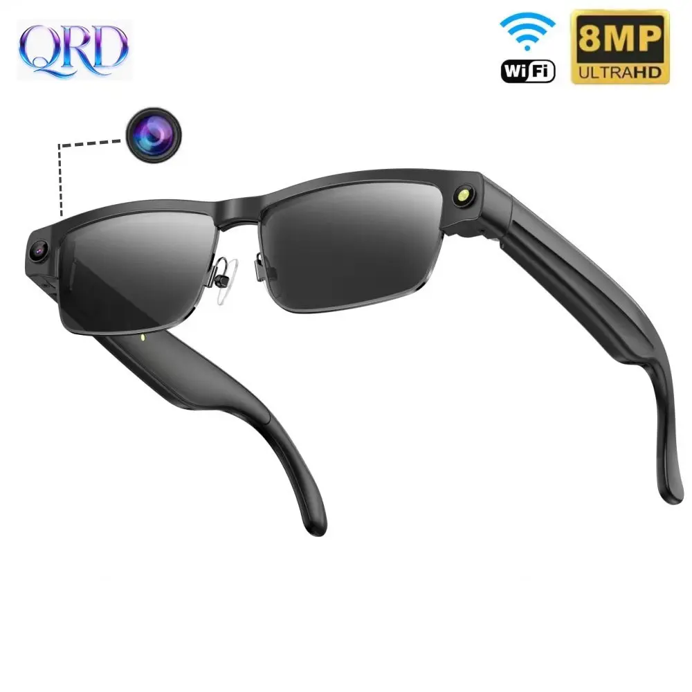 Qrd 2026 New Generation L802 4K Wearable Electronic Multifunctional Smart Video Glasses, Image Recognition, Real-Time Translation, Button Touch Control, Bluetooth-compatible Wireless Connection, Camera, Smart Eyewear