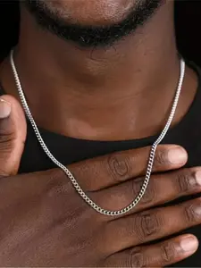 1 Piece Men's Punk Style Hip Hop Cuban Link Chain Necklace, Minimalist Necklace, Stainless Steel Jewelry