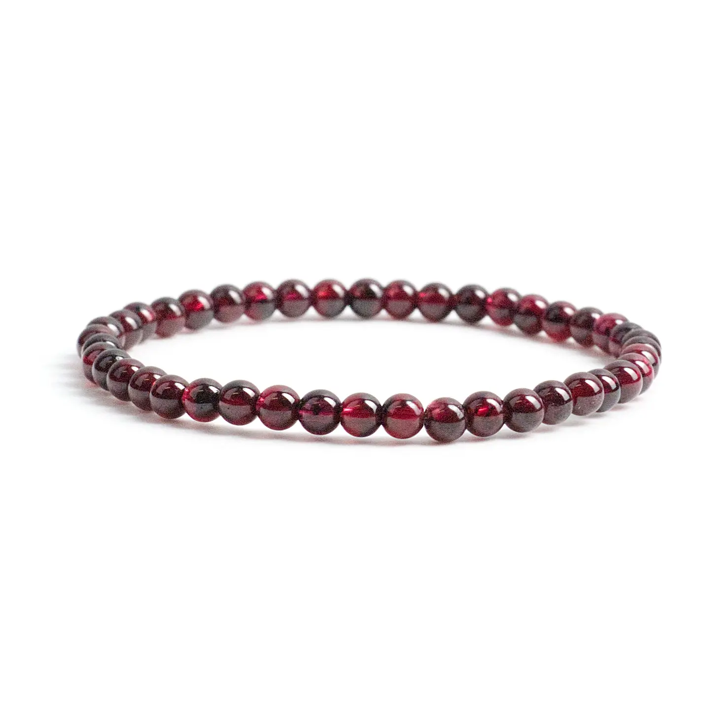 Cherry Tree Collection | Stretch Bracelet | 4mm Beads (Red Garnet A Grade)