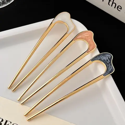 French Style U-Shaped Hair Fork Set, Vintage Upward Clip Accessories for Women, Elegant Hair Clips Hair Accessories, Flower Hair Clip, Hair Decor, Hair Style Accessory
