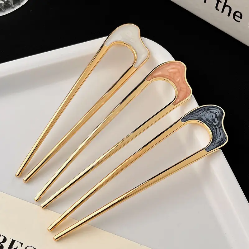 French Style U-Shaped Hair Fork Set, Vintage Upward Clip Accessories for Women, Elegant Hair Clips Hair Accessories, Flower Hair Clip, Hair Decor, Hair Style Accessory