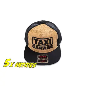 TAXI GARAGE Black Cork Snap Back Hat