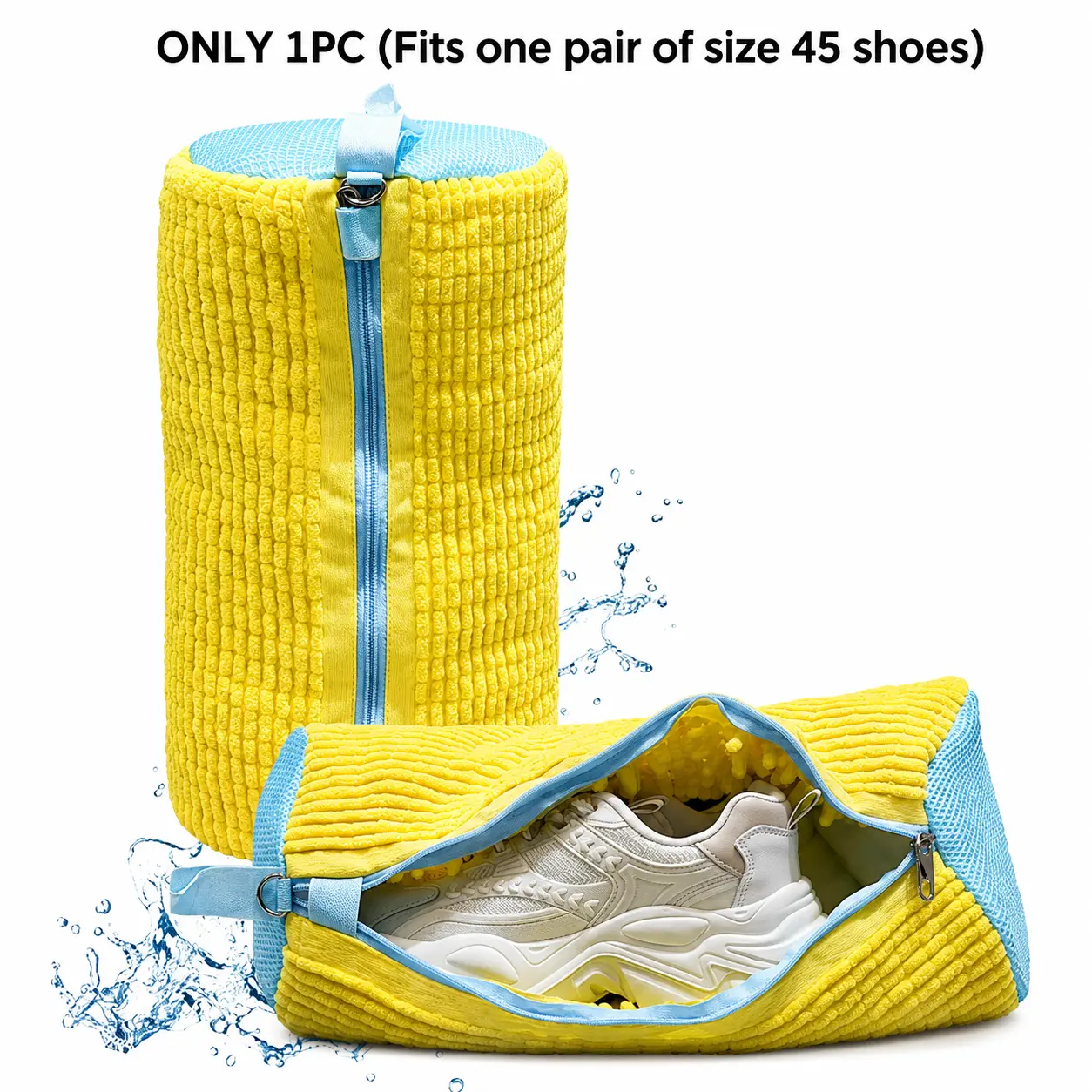 Durable Polyester Zipper Pouch Washing Bag for Shoes, Sneakers Garment Socks Washing & Closet Organizing, Multi-Purpose Shoe Laundry Protector Bag, Anti-Deformation Compact Reusable Laundry Machine Accessory