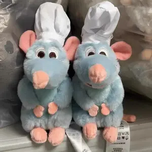 Ratatouille Mouse Remy Stuffed Animal Plush Shoulder Magnet Toy with Hairband Birthday Gift for Girls Boys Fans