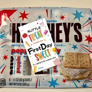 20 Sheets First Day of School Sweet Labels, Teacher Cookie Tags, Welcome Back to School Gift Bag Labels, Sticky Labels, Perfect for School Events