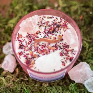 Restoria Mist Meadow candle smokeless luxury soy wax handmade gifts wedding tealight gift clean burn crystal candle herbal essential oil candle abundance calming grounding clearing healing purifying mental clarity Vanilla Candle  Rose Candle Aroma Decor