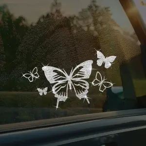 Colorful Butterfly Combination Car Stickers Decal for Cars Are Waterproof and Sun-protected  Suitable for Car Bumpers  Triangular Windows  Windshields  SUV Motorcycles  Laptops  Creative Decorative Decals  Body Scratches  Cover Good Things