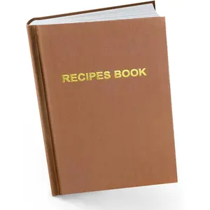 Elegant Hard Cover Recipe Journal - Blank Recipe Book for Personal Culinary Creations -  Cookbook for Organizing and Writing Your Own Recipes (BROWN)