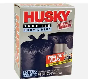 Husky Hkk55030b True Tie 55 Gallon Drum Liners 30 Count Brand New Original Packaging