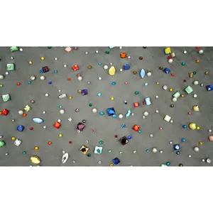 Brilliance Beaded with Rhinestone Stretch Mesh Fabric | Blue Moon Fabrics