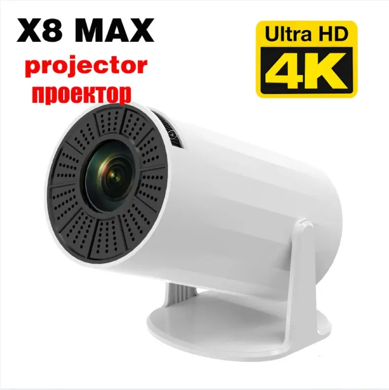 Mini Projector with WiFi and Bluetooth, Portable Movie Projector Support 1080P, Auto Keystone,210° Rotation, Smart Projector Compatible with HDMI Phone for Bedroom