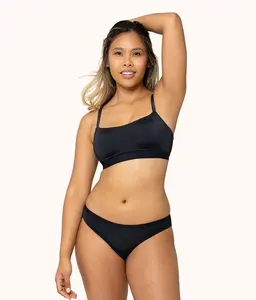 The Eco Straight Up Bralette: Jet Black
