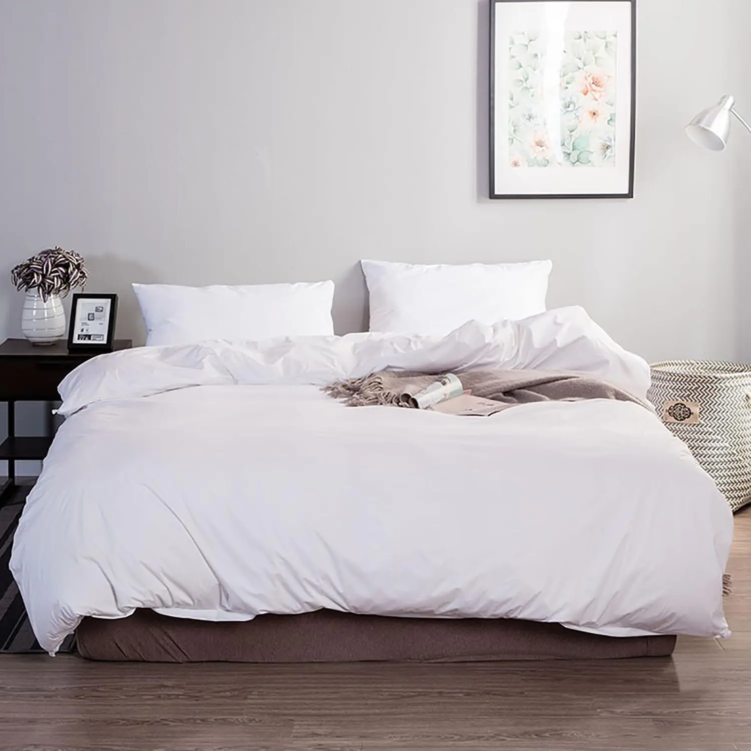 White Fluffy Comforter King Women King Size White Men 3 Comforter 1 King Size Comforter(104x90 inches) with 2 Pillowcases (20x36 inches)