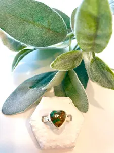 32* Sz 7 Matrix Royston Turquoise Heart Ring
