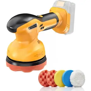 Cordless Car Buffer Polisher Compatible with Dewalt 20V MAX Battery(No Battery)6 In Car Waxer Kit with 8 mm Orbit Block & 6 Speed Control for Car Detailing, Scratch Removal and Waxing