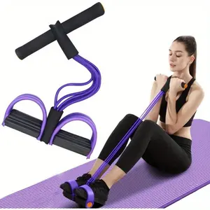 Six-Strand High Elastic Resistance Band, Ergonomic Design, Durable Pull Strap, Home Gym Aerobic Strength Training, Comfortable Grip