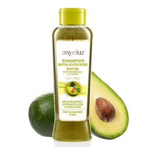 ANYELUZ Avocado Moisturizing Shampoo, Enriched with Omega 3, 6, 9, and Biotin, Repairs and Protects Damaged Hair Fibers, Enhances Hair Shine and Guards Against Sun Damage