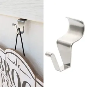 Stainless Vinyl Siding Hooks Set, 8-Pack No-Drilling Siding Clips, Heavy-Duty Reusable Hangers for Outdoor Decorations, String Lights on Front Porches