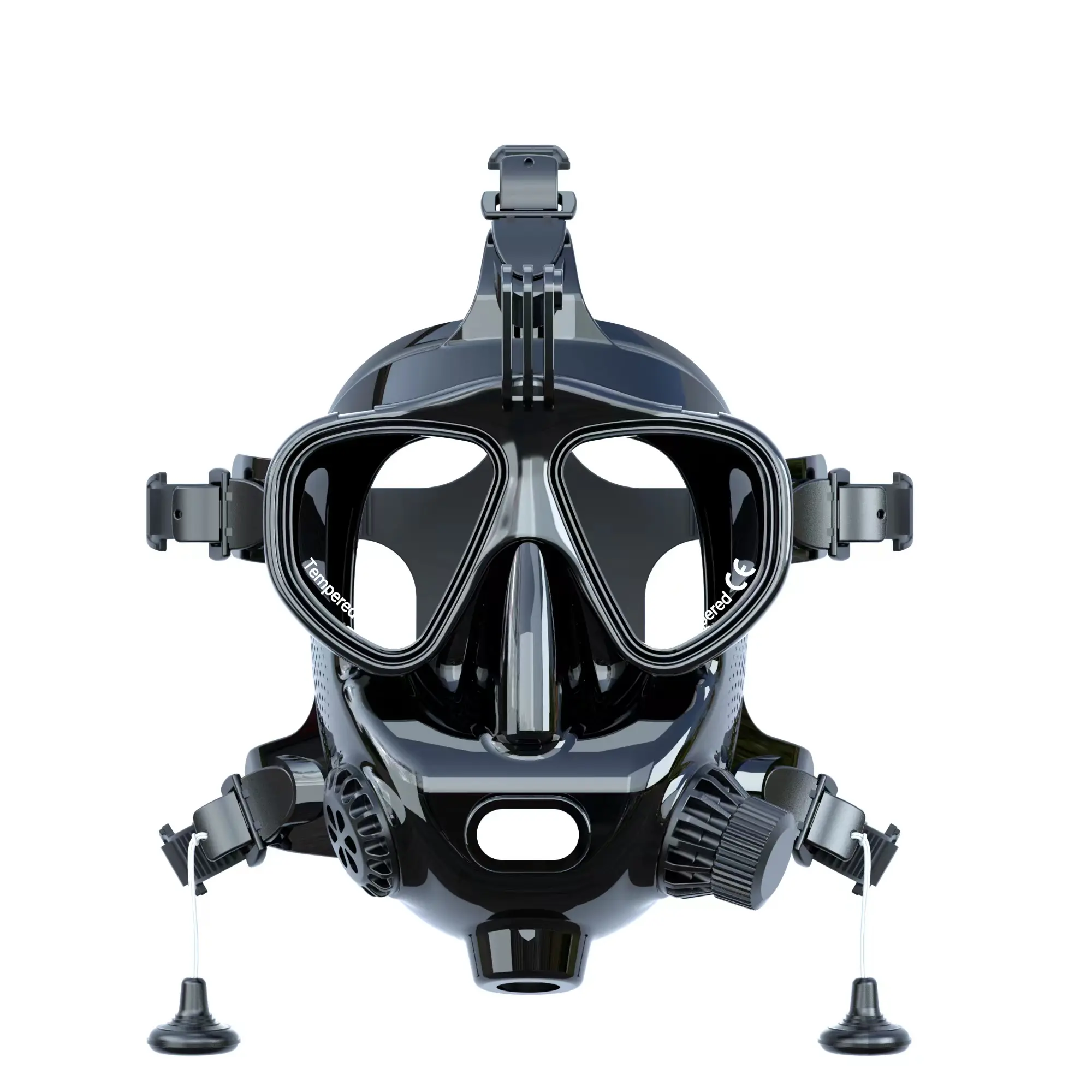 Full Face Scuba Mask for Adults, Professional Silicone Diving Gear with 180° Panoramic View, Anti-Fog & Camera Mount