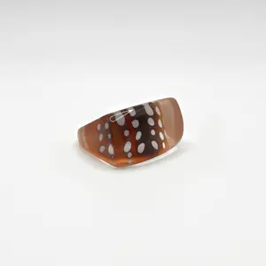 Dear Deer ⋆ ˚｡⋆୨୧˚ Hand-Painted Bubble Ring ⋆ Retro Statement Stacking Ring ⋆ Made in NYC