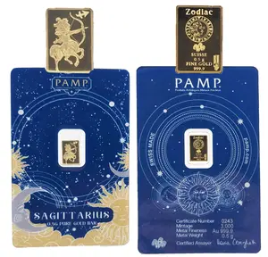Sagittarius 1/2g Gold Bar Zodiac PAMP Suisse