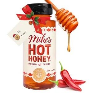 Spicy Chili Infused Hot Honey 10oz | Sweet Heat Honey Sauce | Gluten Free Kosher Honey | Paleo Friendly | Drizzle for Pizza, Chicken, Tea | Hot Sauce Lover Gift