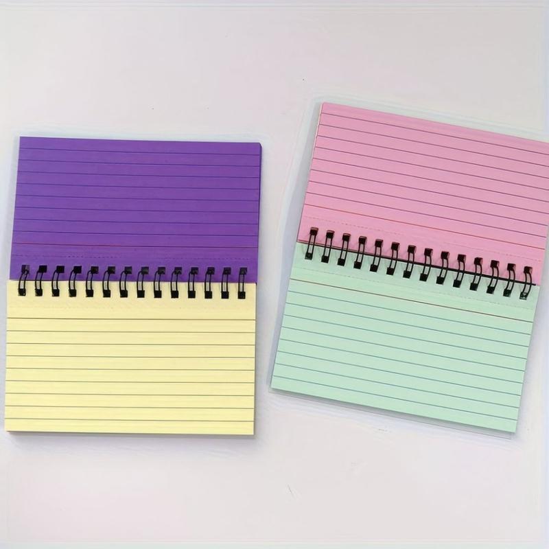 Aesthetically Stunning Small Colorful Spiral Notebook Must Have Portable for Students in Vibrant Pastel Shades