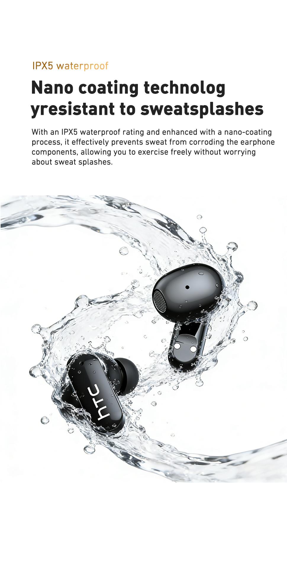 HTC NE71 Mini In-Ear True Wireless Earbuds - Bluetooth 6.0, Rechargeable, Waterproof, Touchscreen, Call-Ready Mic, Volume Control, Built-in Headset, Long Battery Life, for Office, Sports HTC NE71 Mini In-Ear True Wireless Earbuds - Bluetooth 6.0, Rechargeable, Waterproof, Touchscreen, Call-Ready Mic, Volume Control, Built-in Headset, Long Battery Life, for Office, Sports