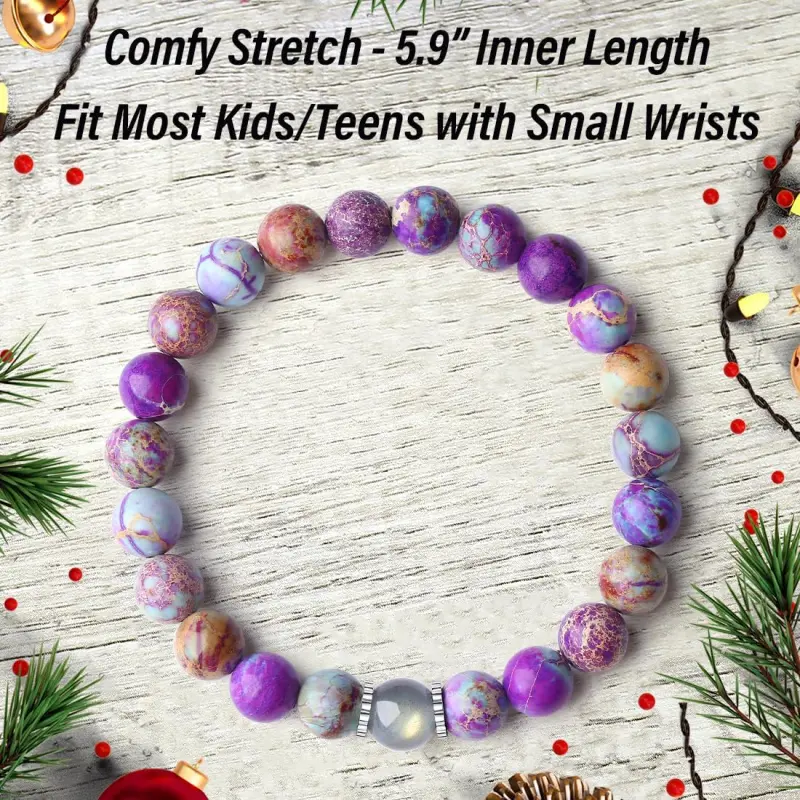 Cute Christmas Gifts for Kids/Teen Girls/Women-Love/Protection-Handmade Natural Crystal Bracelets with Xmas-Themed Card Cute Christmas Gifts for Kids/Teen Girls/Women-Love/Protection-Handmade Natural Crystal Bracelets with Xmas-Themed Card