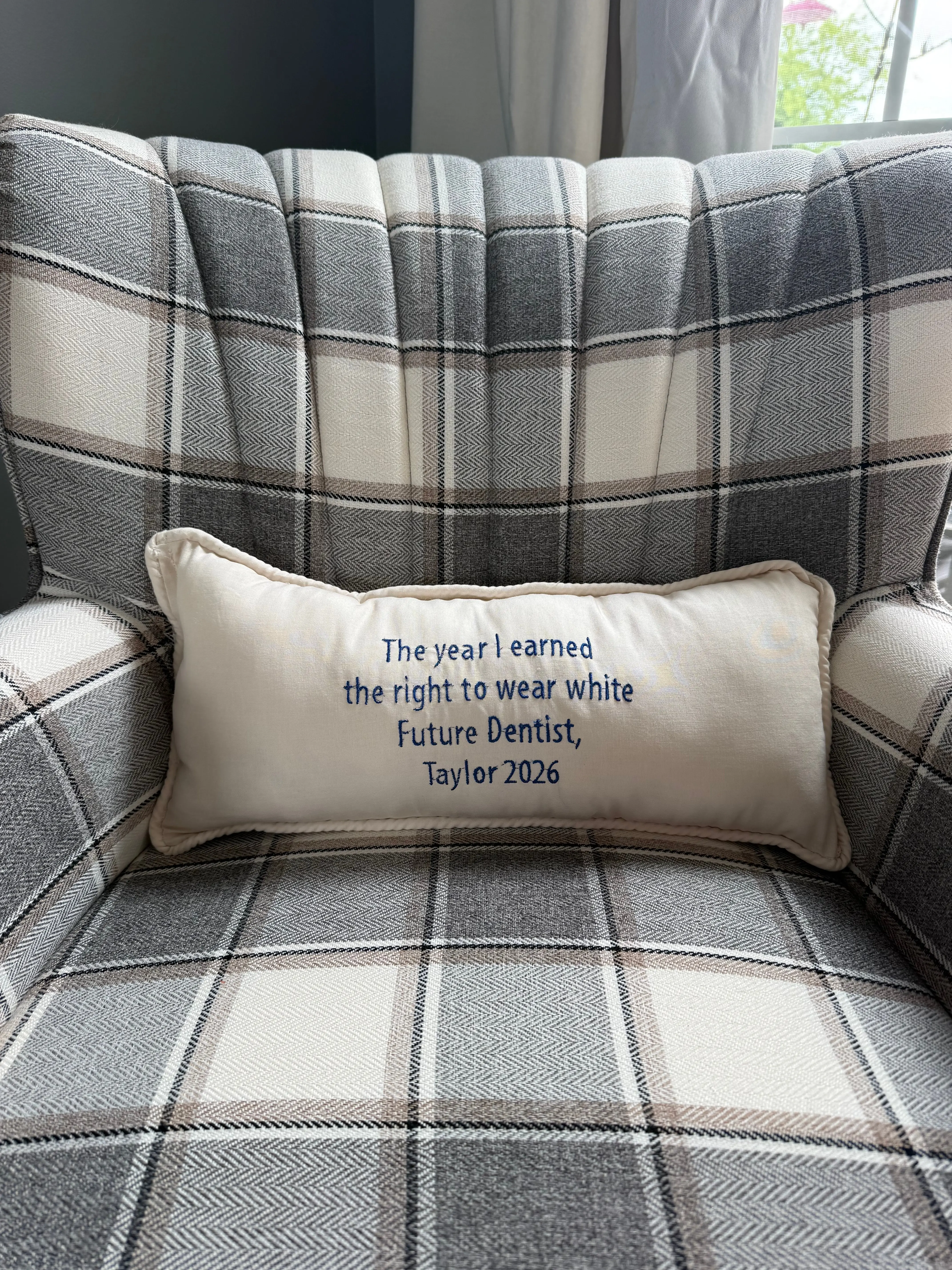 Custom Personalized Pillow | Embroidered Name or Quote Pillow | Any Size | Ruffle or Piping | Custom Gift & Home Decor