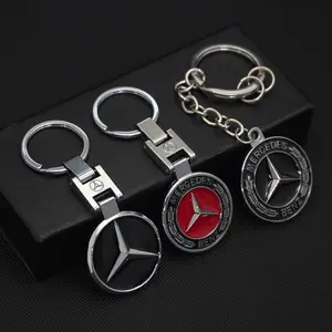 Metal Alloy Car Emblem Key Chain Minimalist Key Ring For Mercedes benz AMG W203 W204 W205 W209 W210 W211 W212 W176 W166 W163 W221 GLA