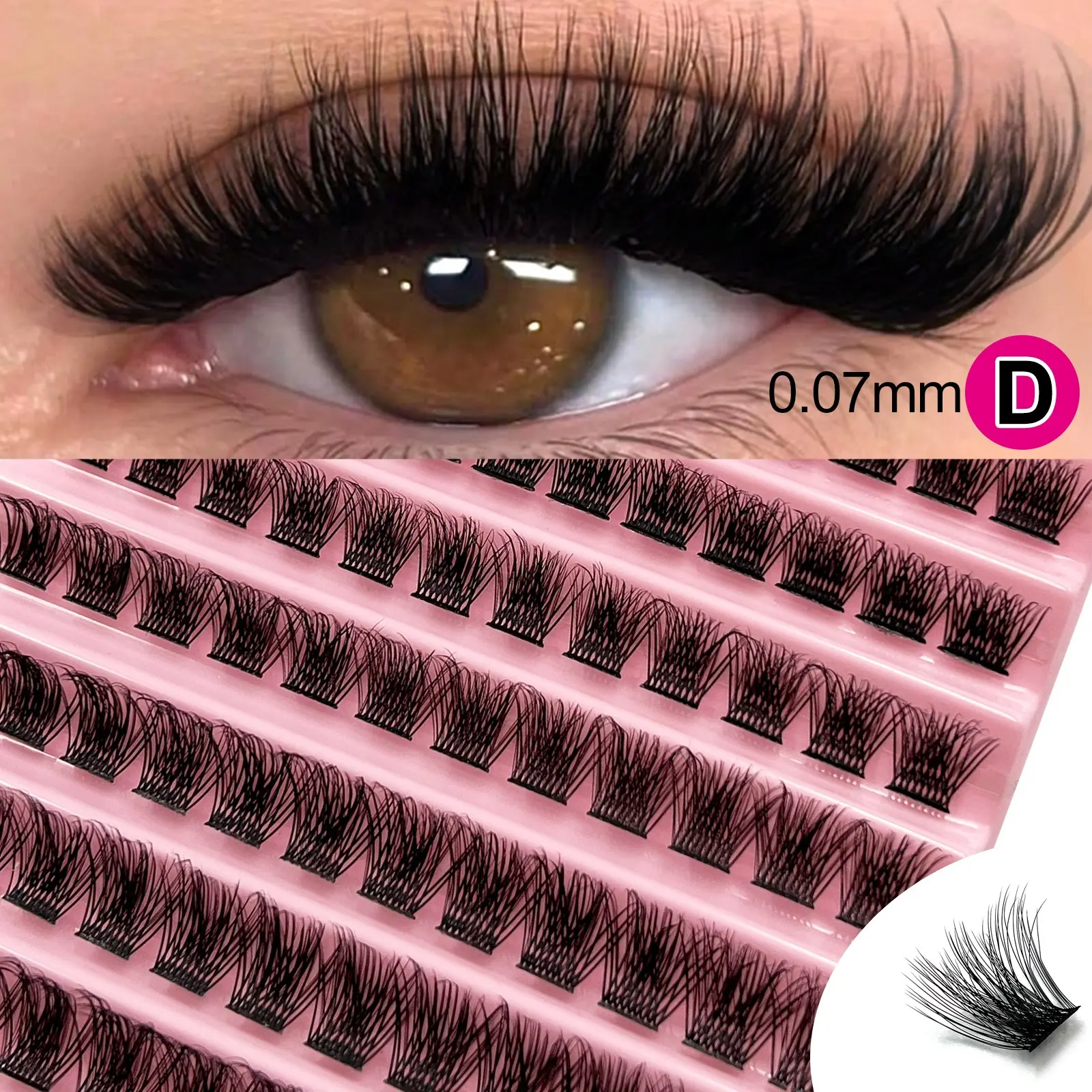 DIY Eyelash Extension Kit, Eyelash Extensions Set, Volume Eyelashes, Large Capacity, Lightweight, Multiple Styles, Professional and Beginner Friendly, Easy Home Use, Full Set Lashes Starter Kit