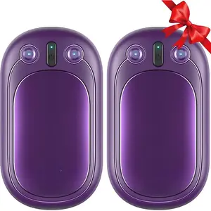 AI Hand Warmers Rechargeable, 2 Pack Electric Hand Warmers Reusable, 12Hrs Long Heating, Portable Pocket Handwarmer Great Gift for Outdoors, Camping, Golf, Hunting Gear