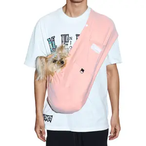 Pink Cool Feeling Cat Sling Carrier, Pet Sling Carrier, Large Bonding Sling Handsfree Carrier Pouch for Small Pets - Soft & Secure Design for Chinchillas, Hedgehogs, Rats, Sugar Gliders, Guinea Pigs & More. Dog Sling, Cat Pouch.
