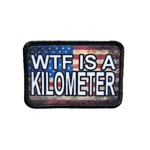 what is a kilometer? American  flag 2"x3" Morale Patch with Hook and Loop Backing for Clothing and Bags
