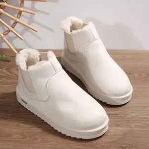 Women's Thick Bottom Ankle Snow Boots Thermal Fleece Lined Anti-Slip Warm Winter Indoor Outdoor Shoes