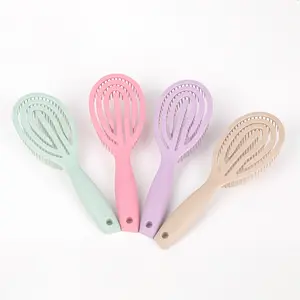 Round Hair Brush, Anti-Static Detangling Brush for Wet & Dry Hair, Scalp Massage Styling Brush, Gentle No Damage, Unisex