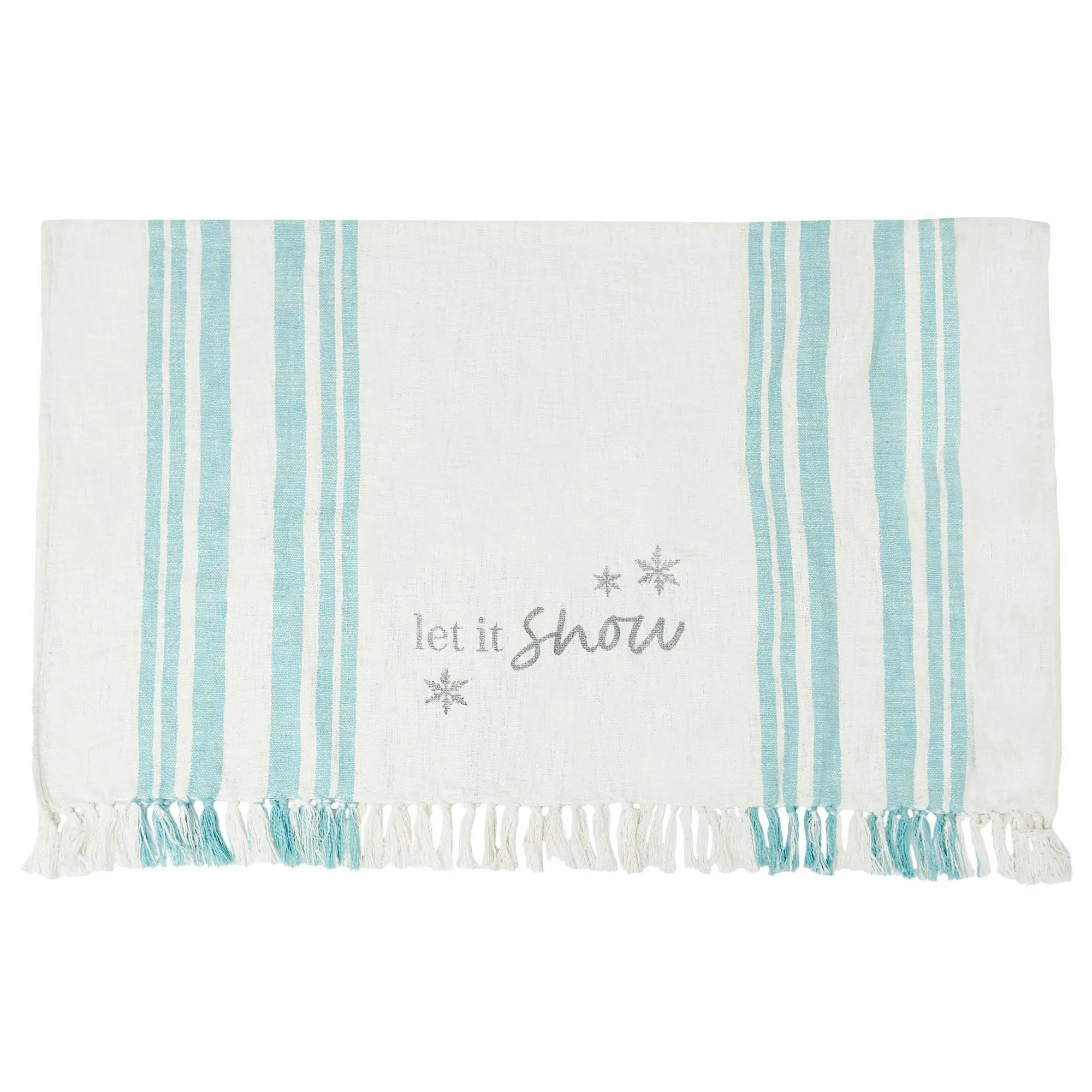 Morgan Let It Snow Woven Christmas Throw Blanket by Valerie