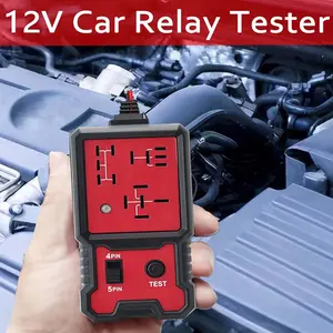 12V Car Relay Tester - Car Circuit Tester, Automatic Coil Detection, Compact & Portable - 4/5-Pin Relays, 11V-15V Battery Powered, Ideal for Vehicle Electrical Diagnostics
