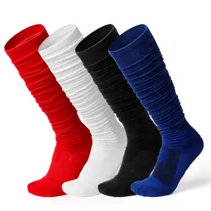 American Professional Football Socks Adult Thickened Extra Long Over-The-Knee Socks for Hockey Baseball Soccer High Tube Non-Slip Towel Bottom Cotton Socks