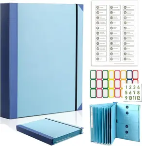 Important Document Organizer,Folders for Documents,Bound Expanding File for Important Papers/Passports/Birth Certificates
