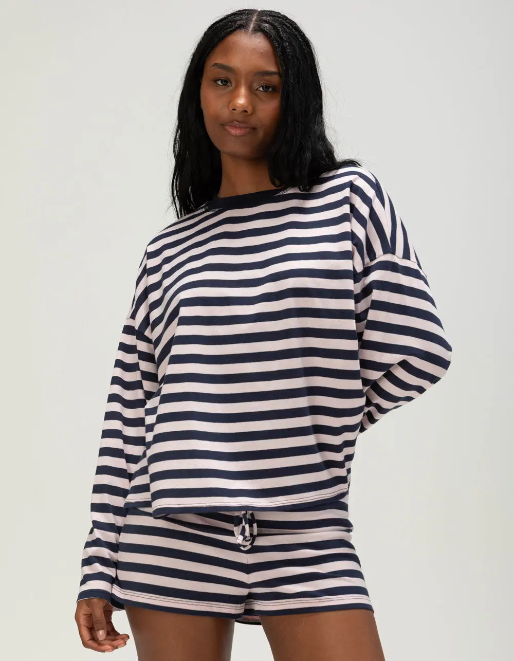 FULL TILT Stripe Womens Long Sleeve Tee