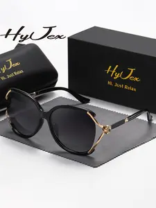 HyJex 1 Piece Unisex High-End Craftsmanship Full Frame Sunglasses Quiet Luxury Irregular Frame Sunglasses UV400