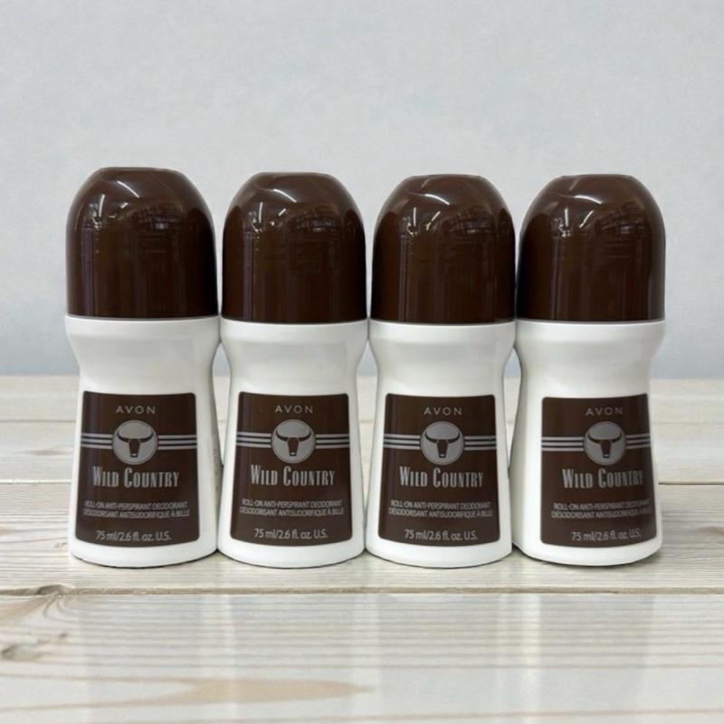 AVON Wild Country Roll-On Antiperspirant Deodorant, 75ml/2.6oz, Pack of 4 Body Care Unisex