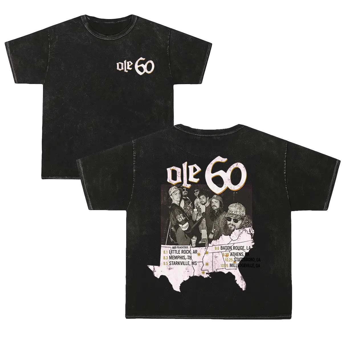 Ole 60 Vintage Tshirt - Wash tee, Vintage Ole 60 Band T-shirt, OLe 60 2026 Tour, Gift For Country Music Fan
