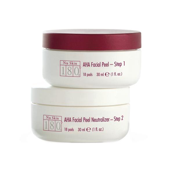 Nu Skin 180° AHA Facial Peel & Neutralizer - Accelerate Skin Cell Turnover & Reduce Wrinkles for Radiant, Youthful Skin - Mild Discoloration